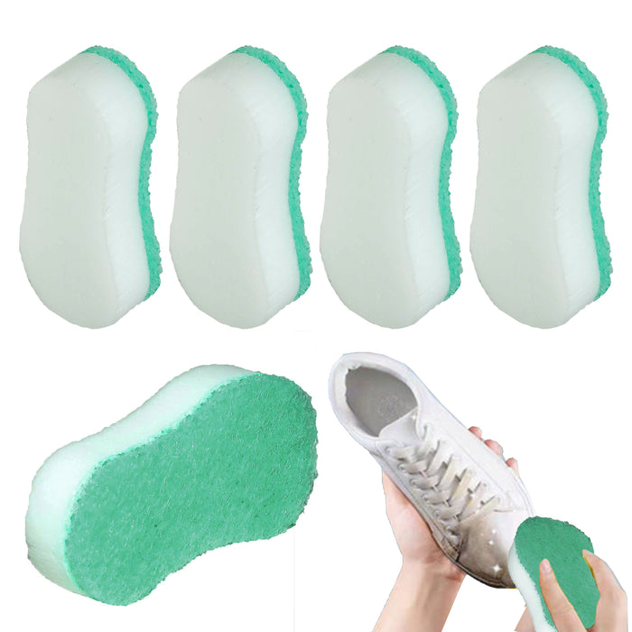 12 Pc Shoe Cleaner Sponges Instant Shine Brush Polish Magic Eraser Pad Wipe Away