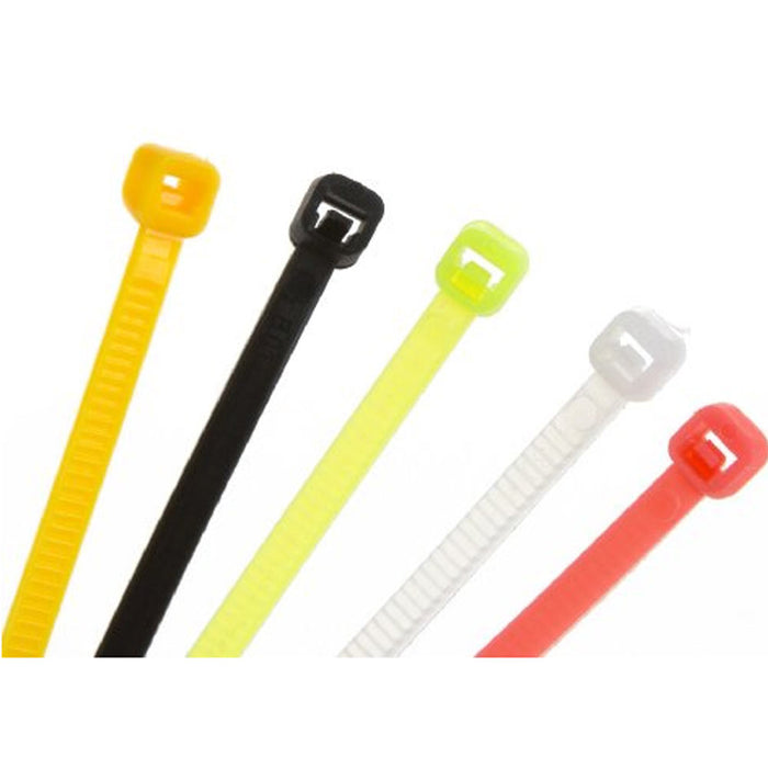 200 Pcs Assorted Neon Color Cable Zip Tie Nylon Wire Electrical Network Cord New