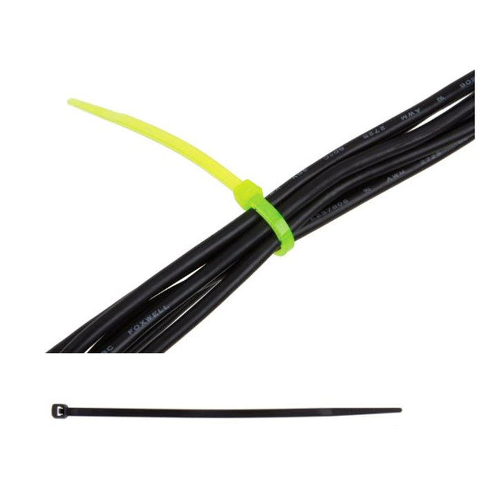 200 Pcs Assorted Neon Color Cable Zip Tie Nylon Wire Electrical Network Cord New
