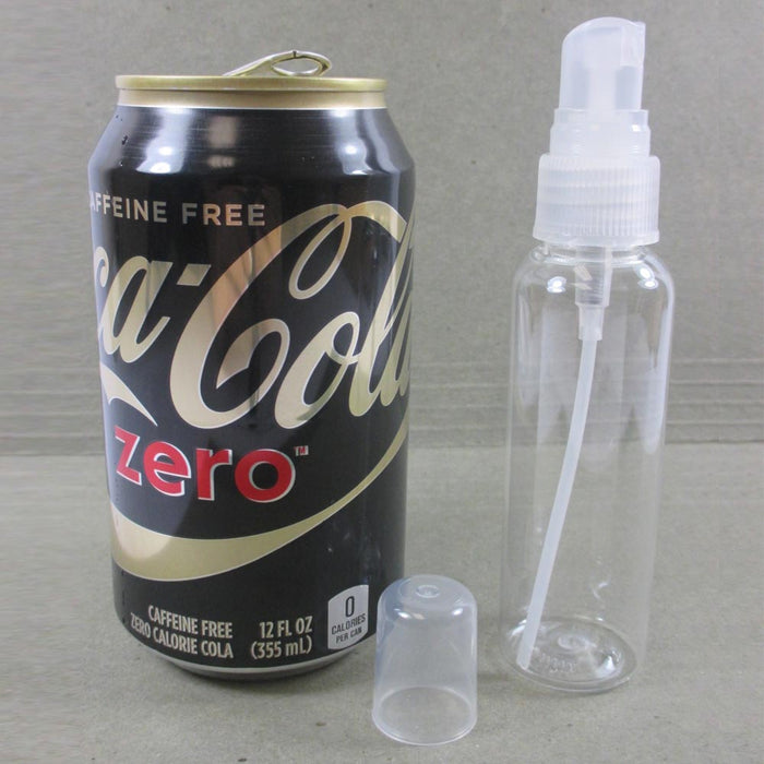 5 Clear Plastic 2 OZ PET Empty Spray Bottles Refill Mist Pump Travel TSA Reuse