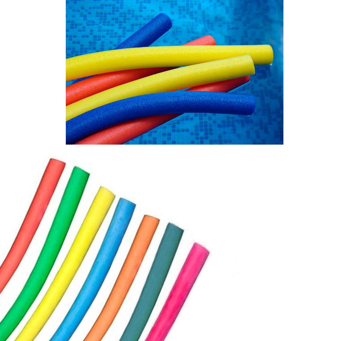 4 Pack Deluxe Jumbo Swimming Pool Noodles 56" Foam Floatie Multi Purpose Therapy