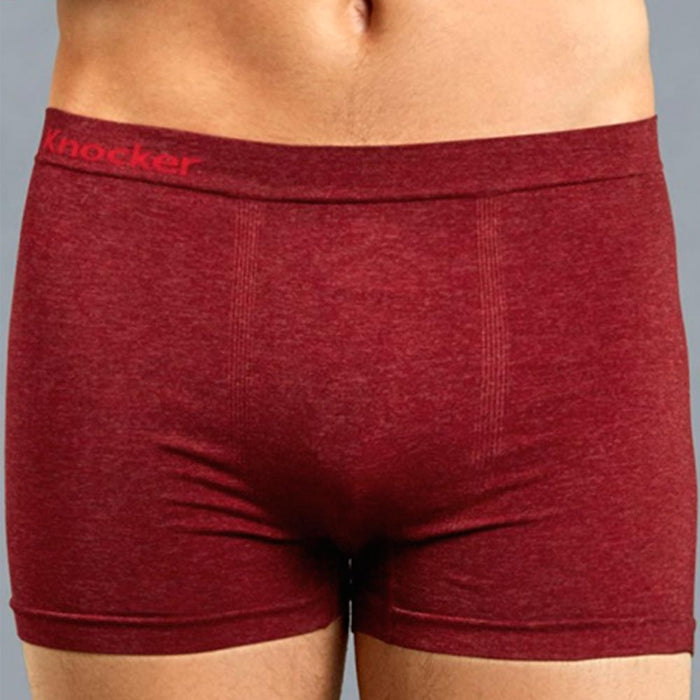 3 Mens Microfiber Boxer Briefs Underwear Seamless Compression Knocker One Size !