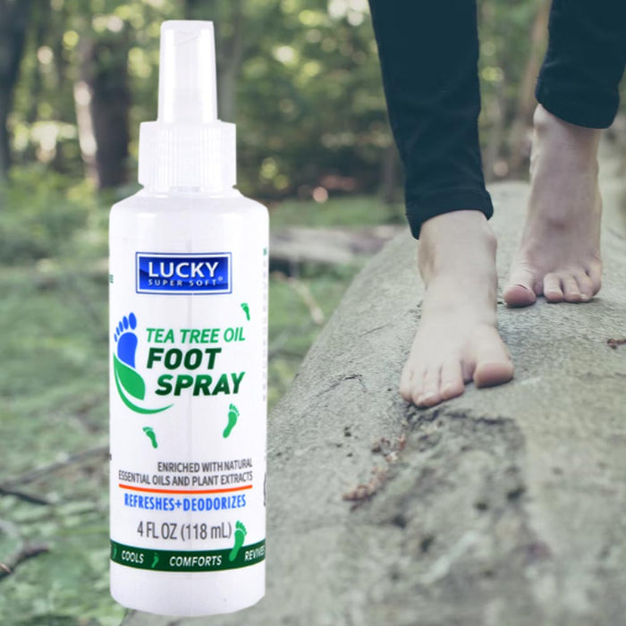 2 Natural Foot Spray Odor Eliminator Athlete Shoe Deodorizer Freshener Tea Tree