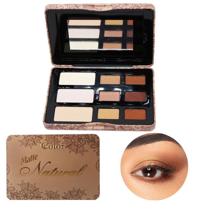 1 Pc Natural 9 Color Eyeshadow Palette Soft Shades Matte Makeup Cosmetic Beauty