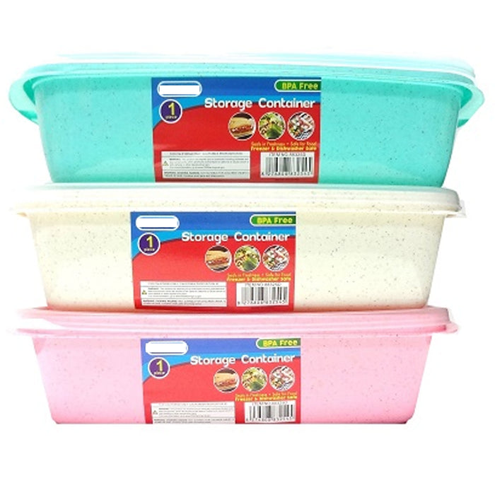 6 Large 3 Compartment Food Storage Containers Heavy Duty Divided BPA Free W/ Lid