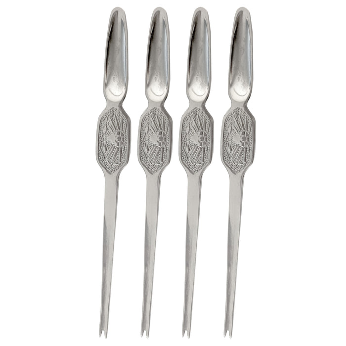 4 Pc Seafood Shellfish Forks Picks Stainless Steel Lobster Crab Clam Shell Tool