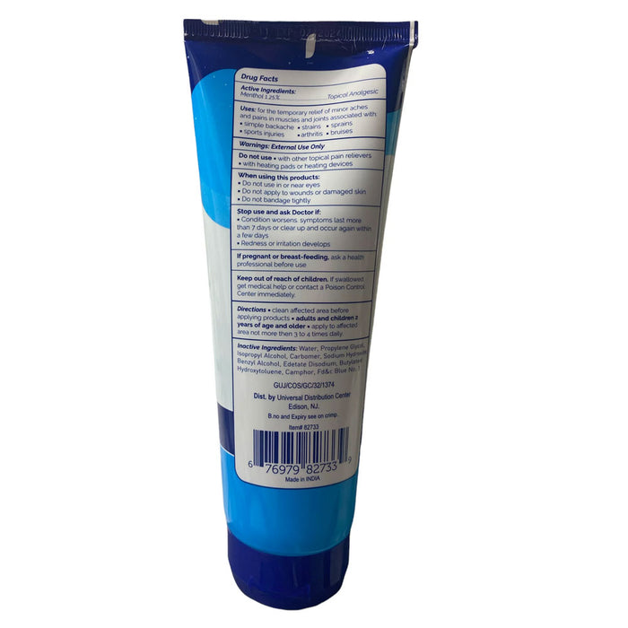 2 Ice Analgesic Gel 8 Oz Tube Menthol Muscle Rub Cream Sore Strained Pain Relief
