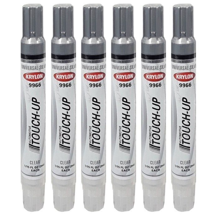 6 Auto Touch Up Paint Marker Pen Universal Silver And Clear Car Scratch Repair