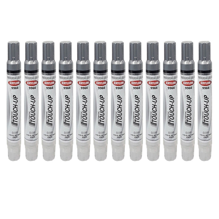 12 Car Touch Up Paint Pen Marker Scratch Repair Coat Universal Silver And Clear