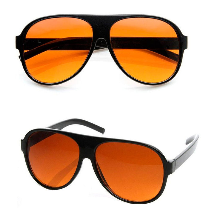 Pilot Sunglasses Amber Lens Driving Glasses Eyewear Shades Fashion Blocks Light
