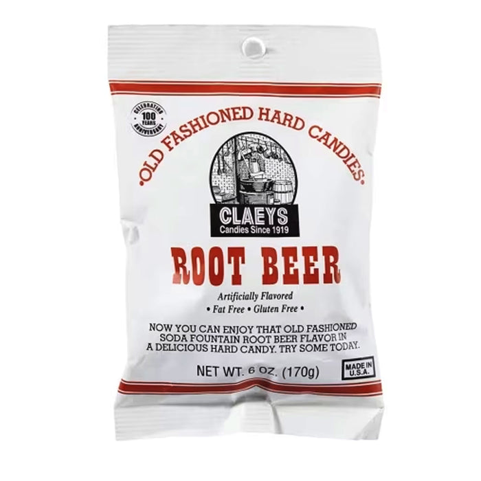 1 Bag Claeys Sanded Candy Drops Root Beer Hard Candies Old Fashioned Flavor 6oz