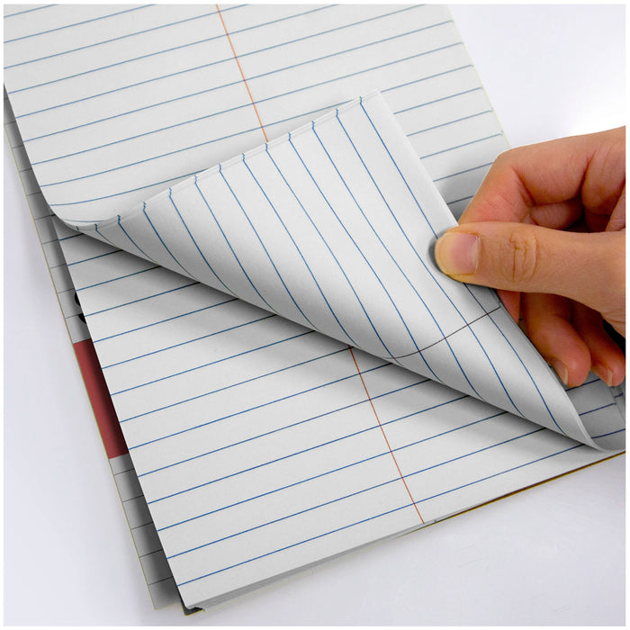 1 BAZIC Steno Notebook 6" X 9" White Sheet Gregg Ruled Office Notepad Perforated