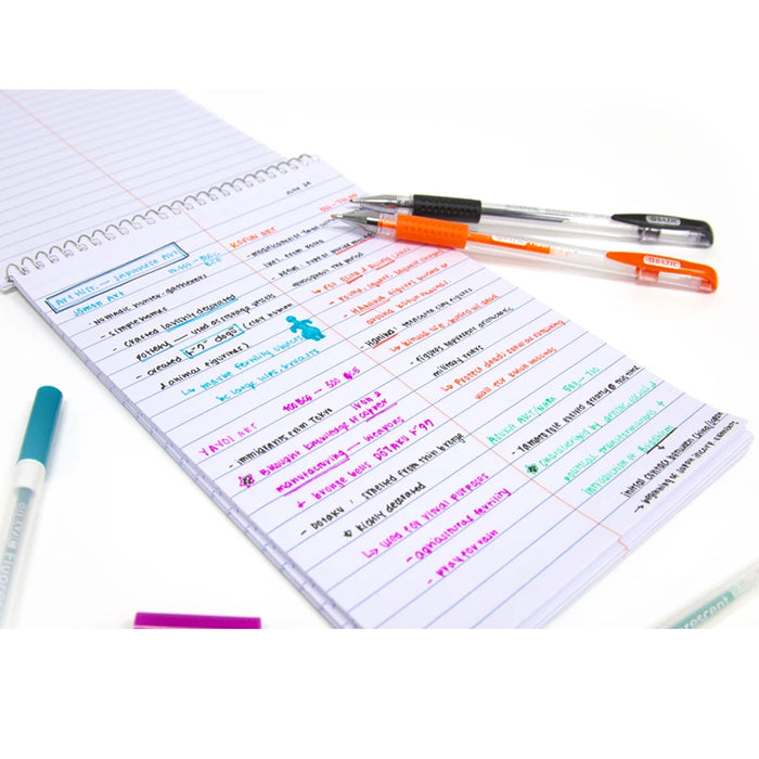 1 BAZIC Steno Notebook 6" X 9" White Sheet Gregg Ruled Office Notepad Perforated