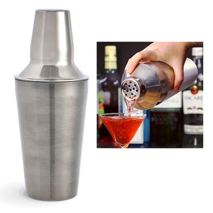 25oz Cocktail Shaker Bartender Stainless Steel Martini Mixer Liquor Pourer Bar