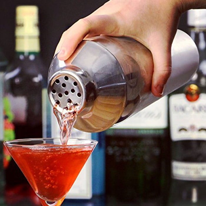 25oz Cocktail Shaker Bartender Stainless Steel Martini Mixer Liquor Pourer Bar