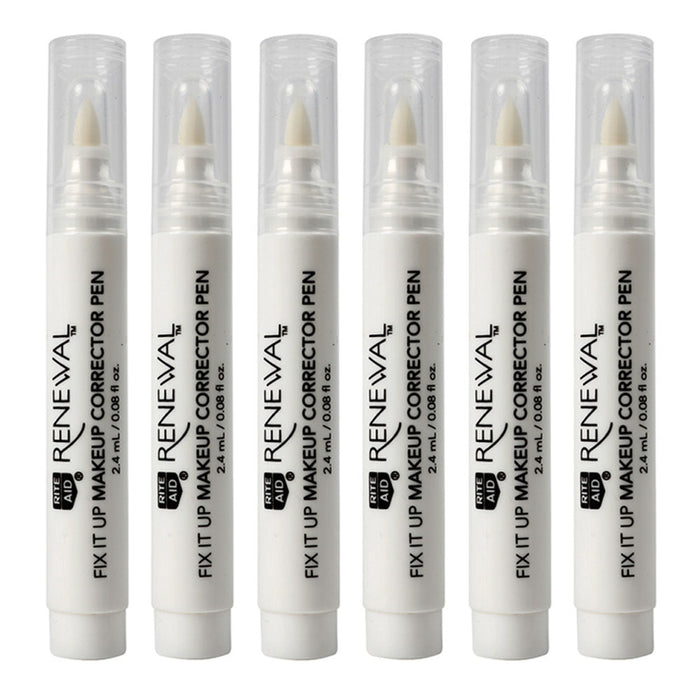 6 Pc Makeup Touch Up Corrector Pen Eraser Remover Fix Eyeliner Smudges Cosmetics