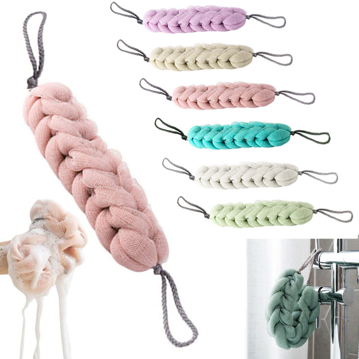 2 Back Scrubber Mesh Sponge Bath Shower Exfoliating Body Brush Wash Nylon Puff !