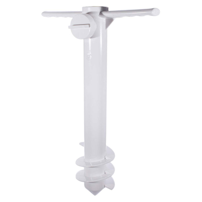 2 X Heavy Duty Ground Spike Beach Umbrella Anchor Flag Holder Spiral Stake Stand