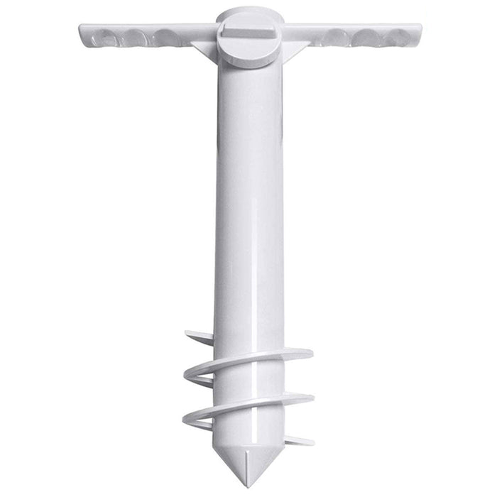 2 X Heavy Duty Ground Spike Beach Umbrella Anchor Flag Holder Spiral Stake Stand