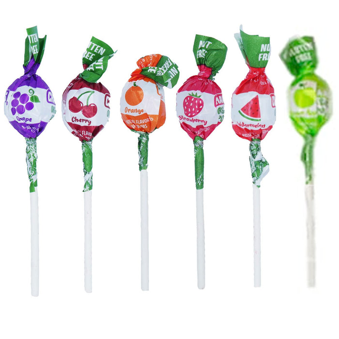 25 Pc Charms Organic Pops Lollipop Sucker Candy Natural Flavors Party Favors