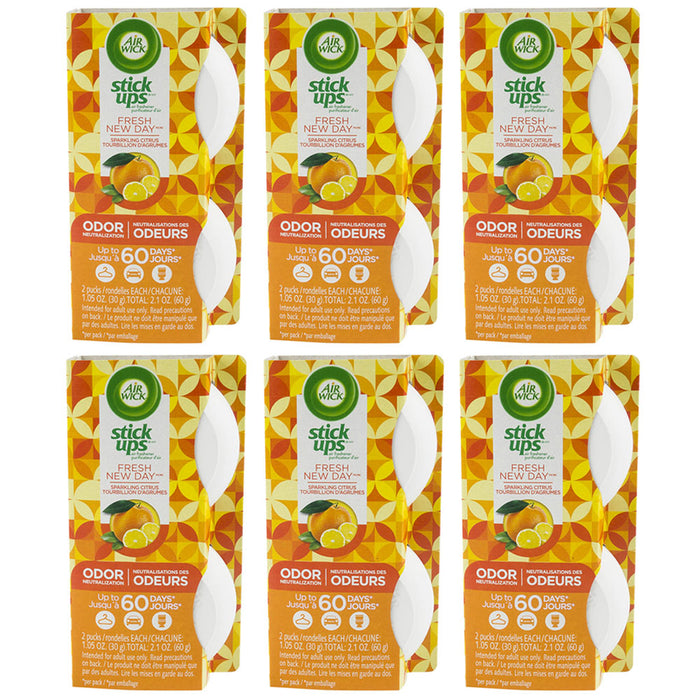 12 Pc Air Wick Stick Ups Air Freshener Aroma Citrus Scent Fresh Eliminate Odors