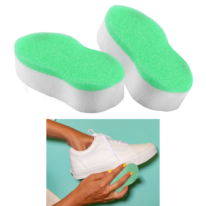 8 Pc Instant Shoe Cleaner Shine Sponge Polish Brush Cleaner Magic Eraser Pads