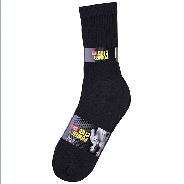 4 Pairs Mens Black Cushioned Socks Sport Athletic Calf Plain Work Cotton 10-13