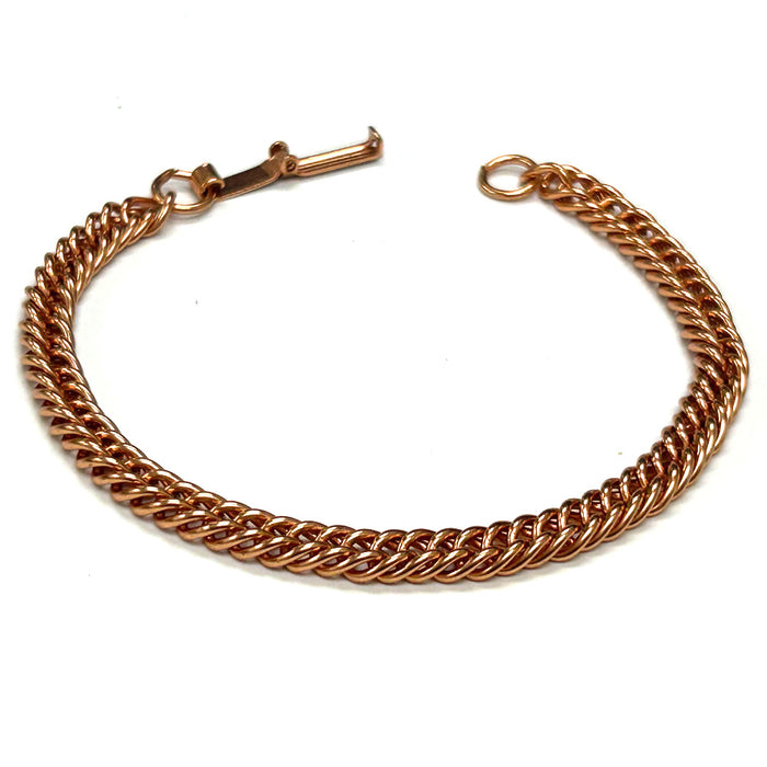 1 Pure Solid Copper Cuban Curb Link Bracelet Rider Chain Wellness Jewelry Gift
