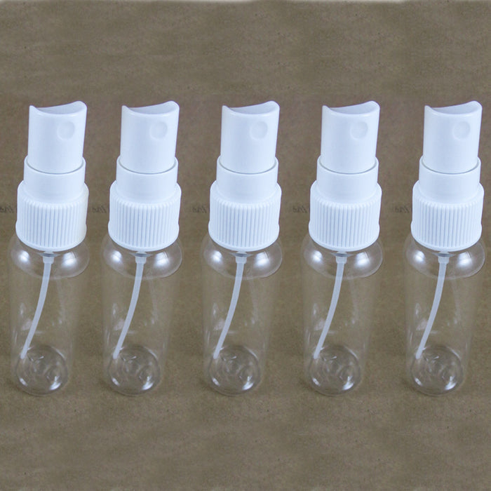 5 Clear Plastic 2 OZ PET Empty Spray Bottles Refill Mist Pump Travel TSA Reuse