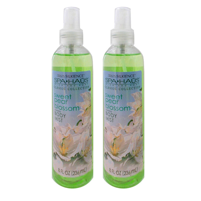 2 Sweet Pear Blossom Scented Body Spray Mist Splash Bath Fragrance Perfume 8oz