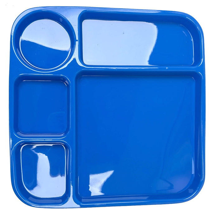 3pk Microwave Divided Plate Durable 5 Sectioned Dinner Tray Meal Snack Bpa Free