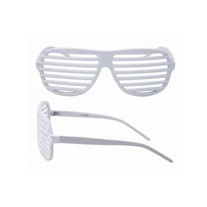 White Frame Sunglasses Shutter Shades Glasses Retro Club Party Rave Hip New