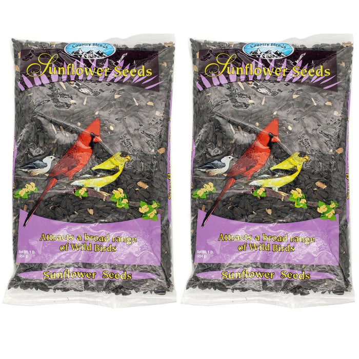 2 Bags Wild Bird Black Oil Sunflower Seeds Food Protein Nutrition Attract Birds