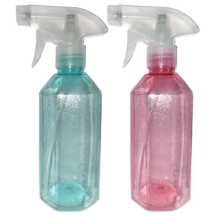 2 Plastic Spray Bottles 14.2oz Mist Plant Sprayer Hair Salon Tool Hairdressing
