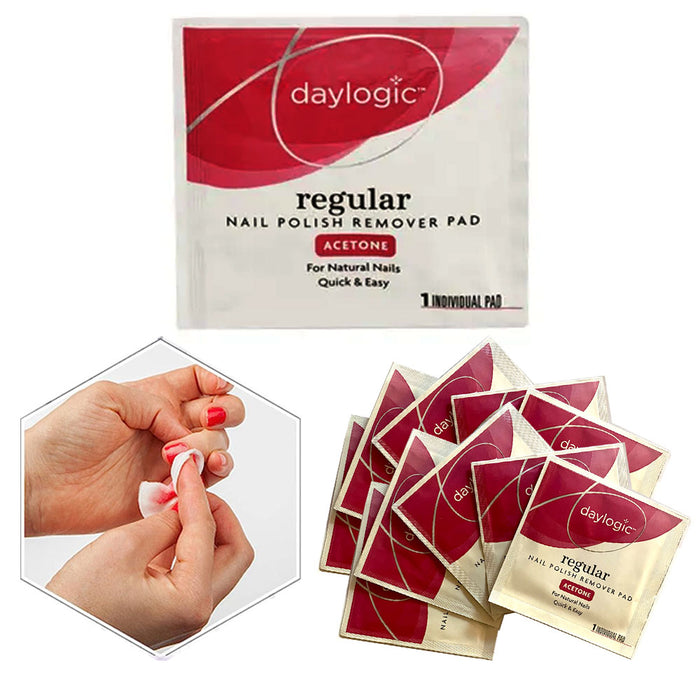200 Pc Nail Polish Remover Pads Individually Wrapped Acetone Wipes Fingernails