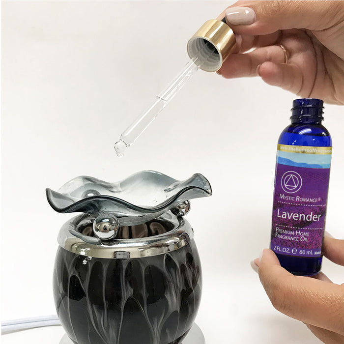 2 Lavender Fragrance Oil Diffuser Burner Candle Rattan Reed Refill Aromatherapy