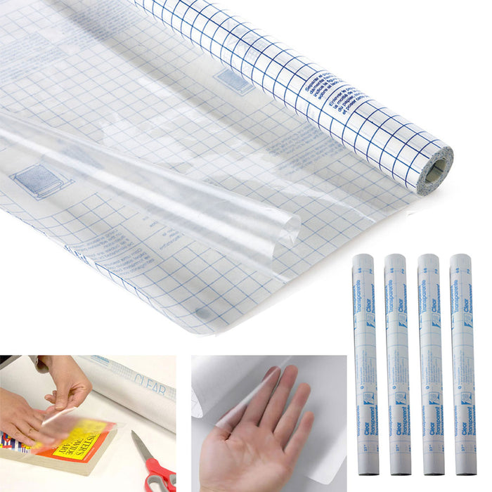 4 Rolls Hardcover Protection Clear Cover Matte Covering Self Adhesive Film 5FT