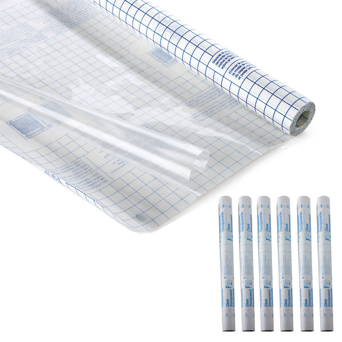 6 Rolls Clear Cover Matte Covering Self Adhesive Books Shelves Surface Liner 5FT