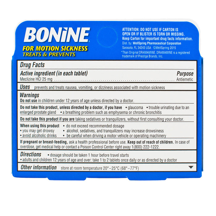 2 Pk Bonine Motion Sickness Relief Protection Chewable Tablets Raspberry Flavor