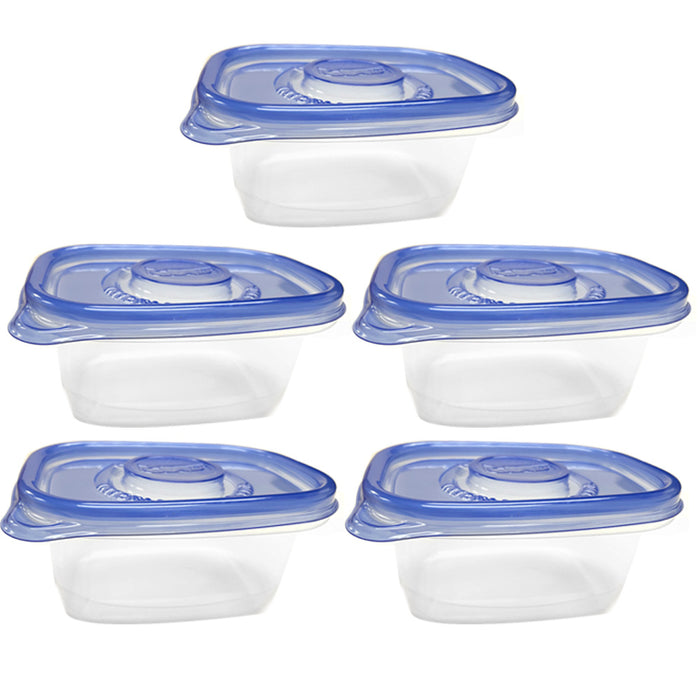 5PK Food Storage BPA Free Plastic Container Meal Prep Freezer Microwave Reusable
