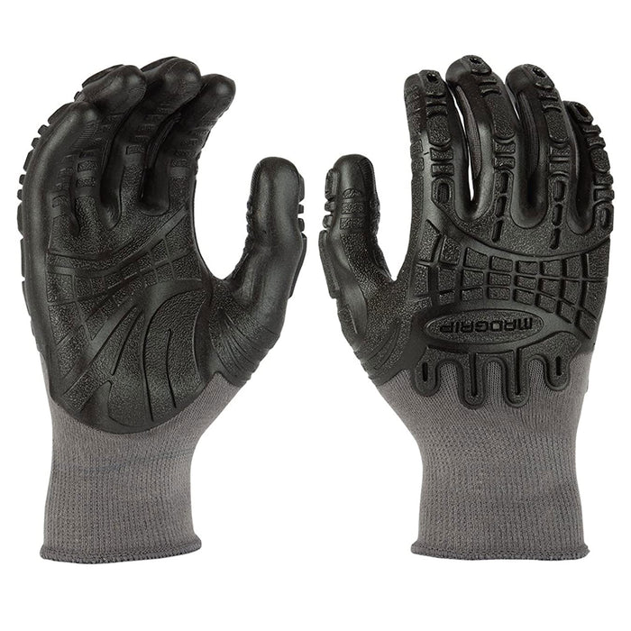 2 Pairs Impact Resistant Work Gloves Coated Vibration Protection Safety Grip XXL
