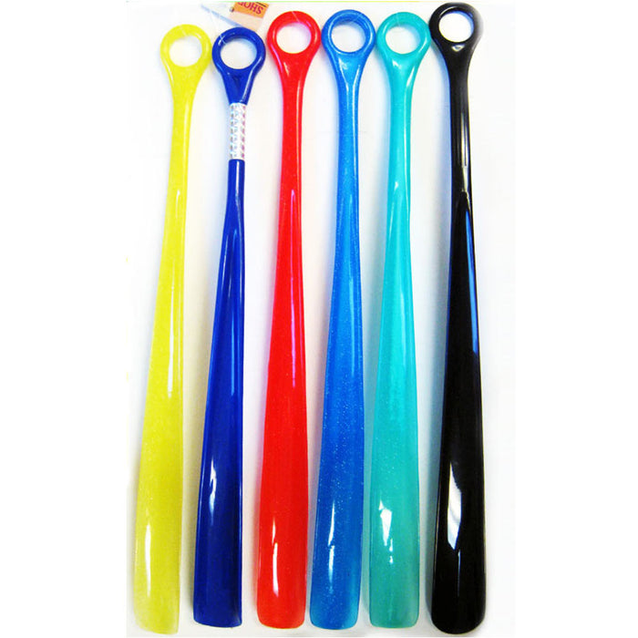 Lot of 12 PC Plastic Shoehorn Long Jumbo Horn Handle Flexible 18.5" Extra Large