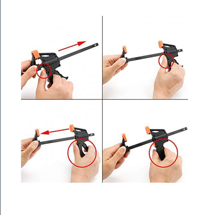 1 Quick Release Ratcheting Bar Clamp Spreader Tool One Handed Woodworking 4 Inch