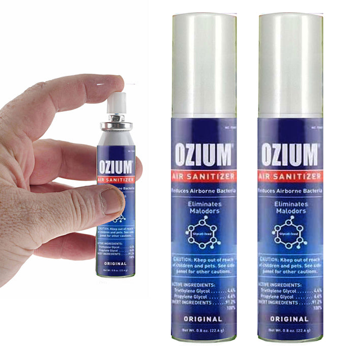 2 Ozium Air Sanitizer Freshener Odor Eliminator Original Scent Fragrance 0.08oz