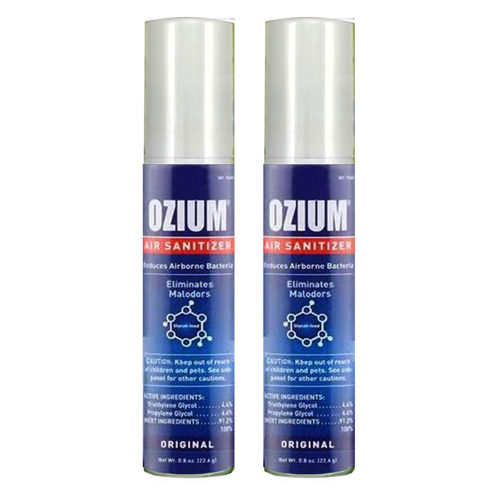 2 Ozium Air Sanitizer Freshener Odor Eliminator Original Scent Fragrance 0.08oz