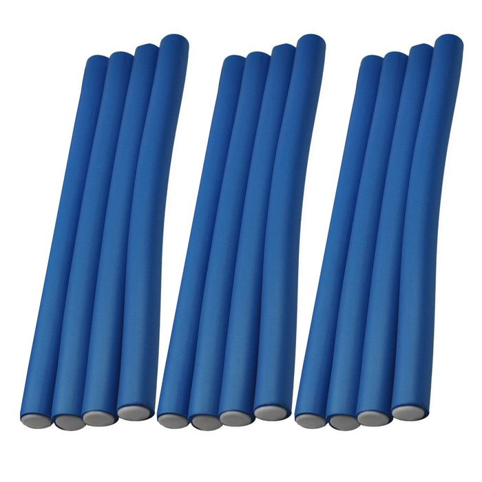 24 X Flexi Rods Medium Soft Foam Cushion Hair Rollers Curlers Care Salon Styling