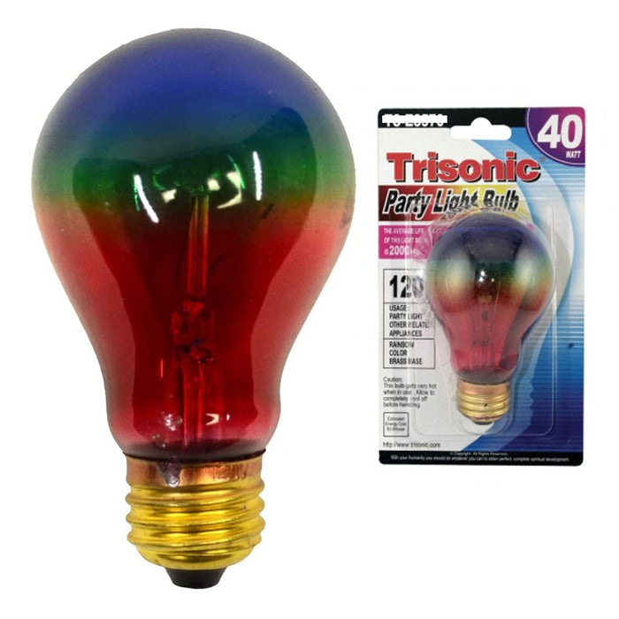 4 Pc Colorful Rainbow Light Bulbs 40w 120v Ambient Party Lighting Lamp Decor