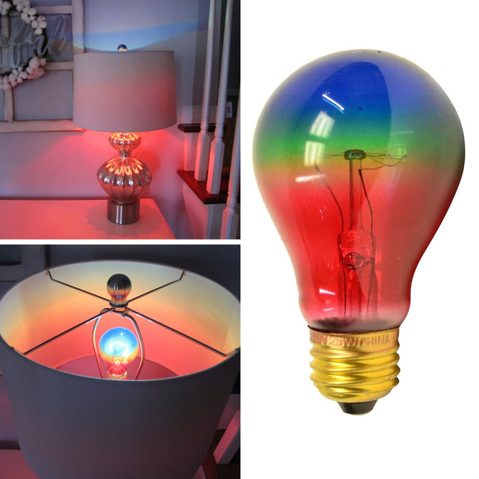 4 Pc Colorful Rainbow Light Bulbs 40w 120v Ambient Party Lighting Lamp Decor