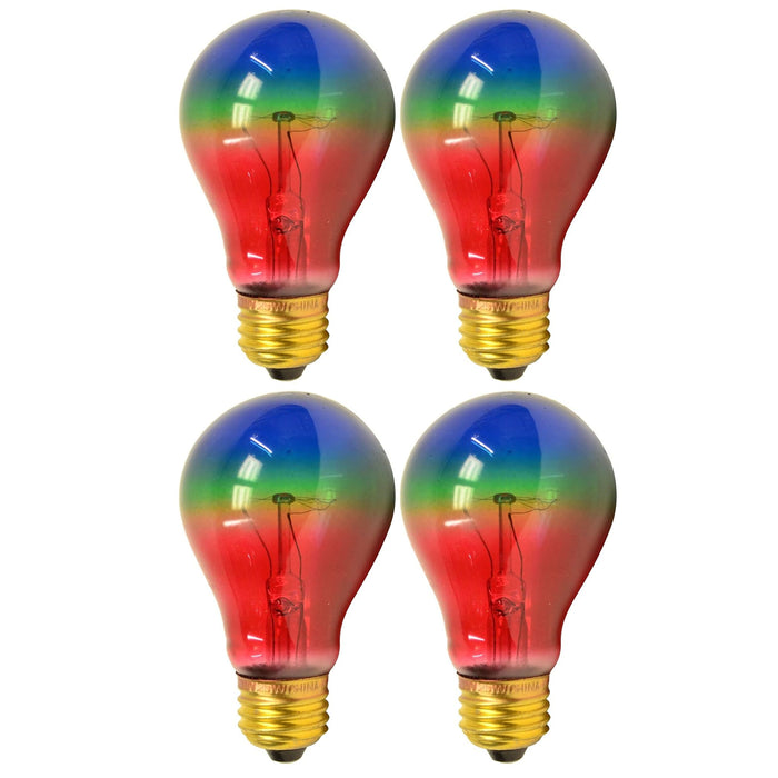 4 Pc Colorful Rainbow Light Bulbs 40w 120v Ambient Party Lighting Lamp Decor