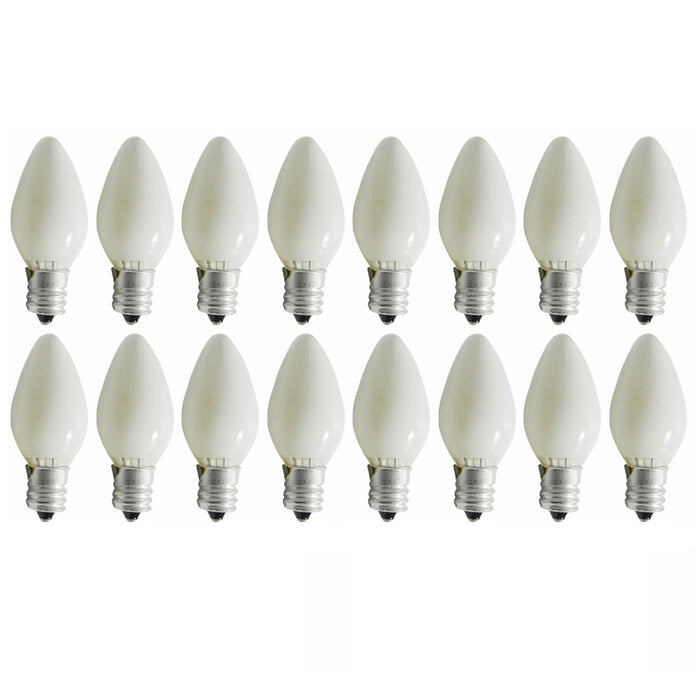 16 Pc White Night Light Bulbs Candelabra Base Chandelier 4 Watt 120V 50 Lumens